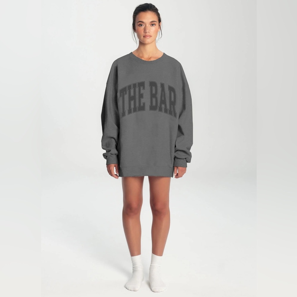 THE BAR Varsity Sweatshirt- slate grey